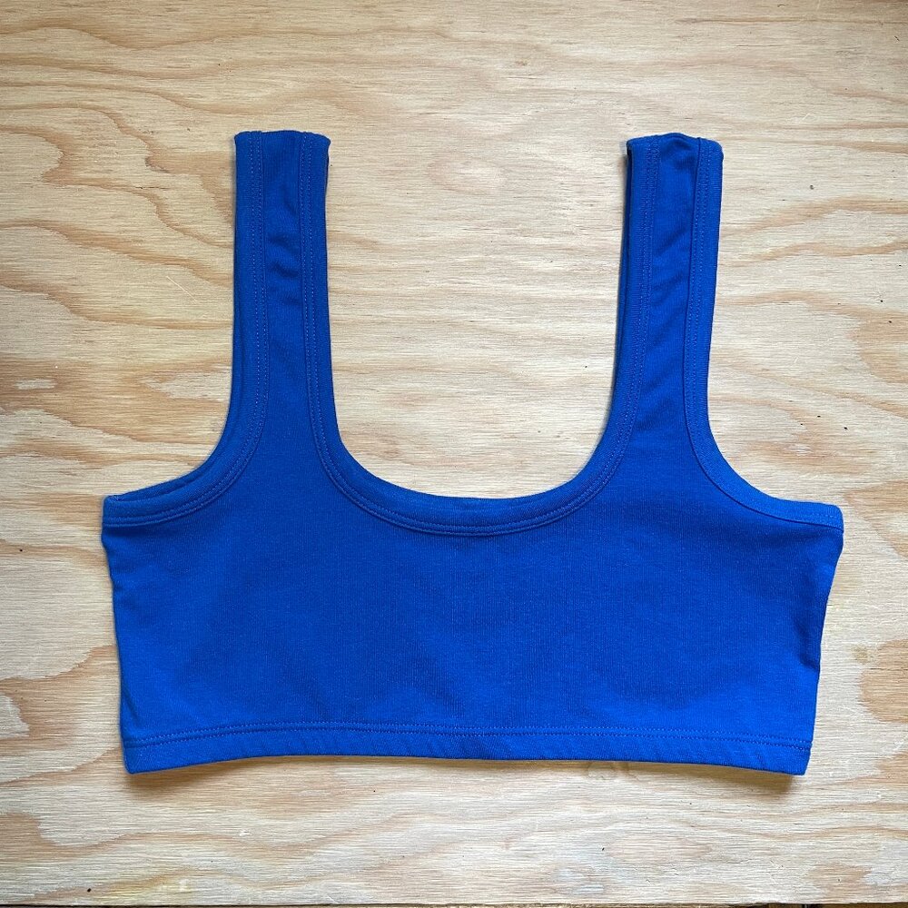 💙 ARQ WIDE STRAP Bra COBALT Blue Bralette SIZE M Excellent Condition